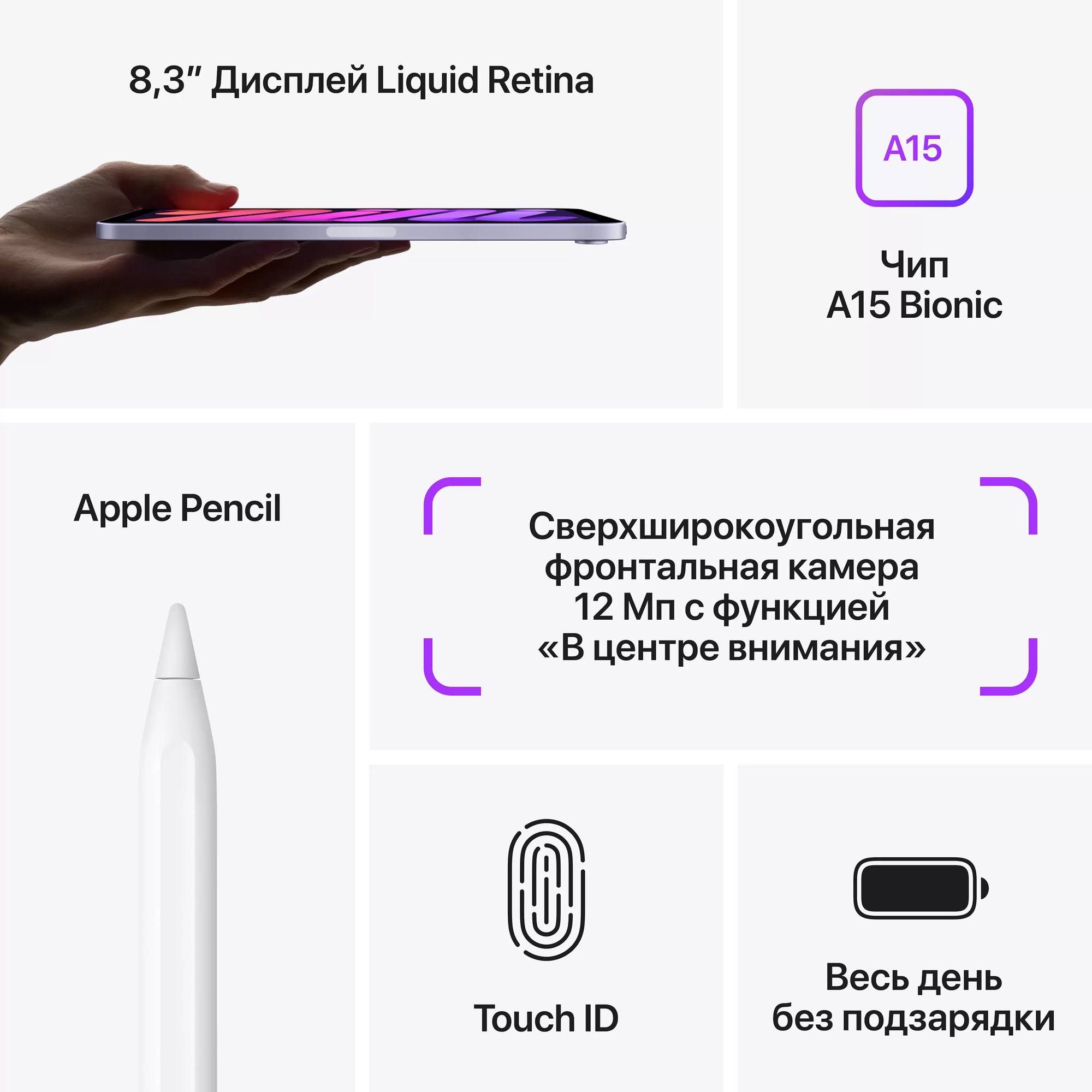 Apple iPad mini (2021) Wi-Fi 64 ГБ, розовый